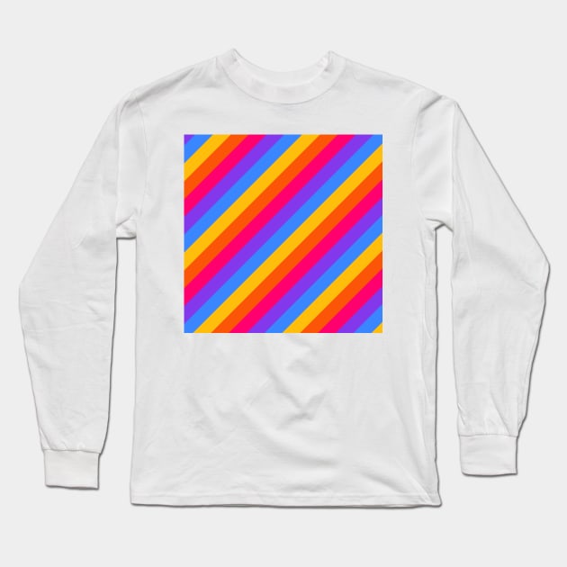 Striped - Bright Long Sleeve T-Shirt by Tallulah-Malibu